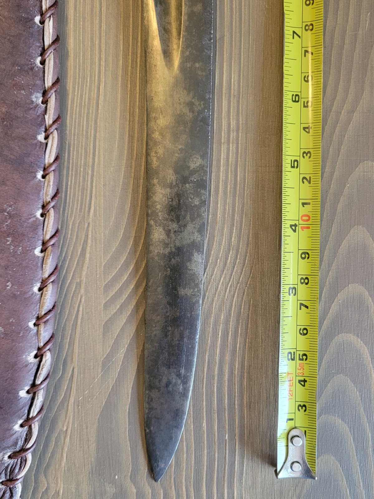 Custom Made Civil War Era Parts Brass Handle Fighting Knife & Custom Sheath