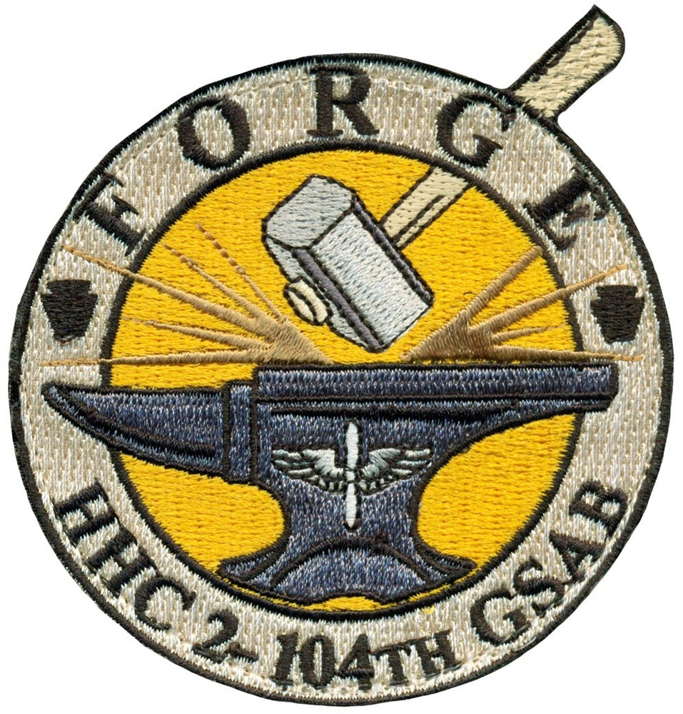 US ARMY HHC 2nd BATTALION 104th GENERAL SUPPORT AVIATION BATTALION FORGE PATCH