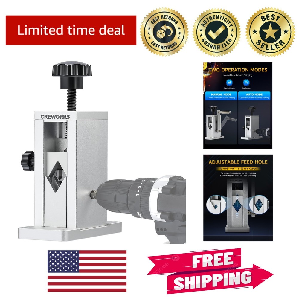 Ergonomic Wire Stripper Machine - Light & Adjustable for Easy Wire Recycling