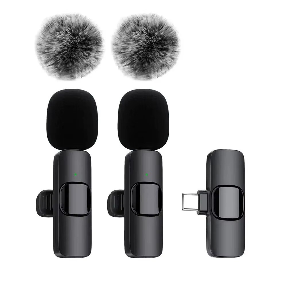 Lavalier Microphone Wireless Audio Video Recording Mini Mic For Android/iPhone
