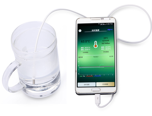 Android Thermometer High Precision with Email & SMS Alert -55~125℃ Water