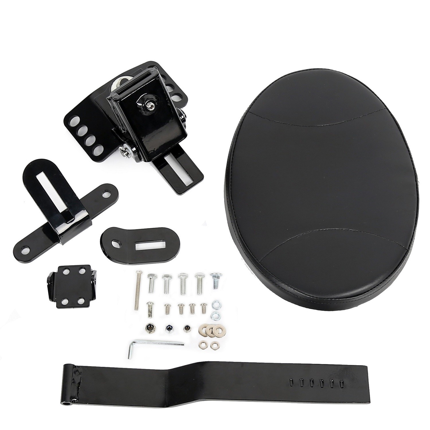 Adjustable Driver Backrest For Harley Road King 97-24 One-Piece Slotted Seats