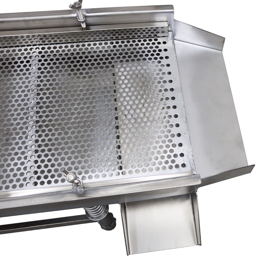 Single Layer Stainless Steel Electric Linear Vibrating Screen Sifter 8mm Screen