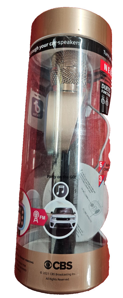 Singing Machine Carpool Karaoke Mic 2.0 - Black/Gold