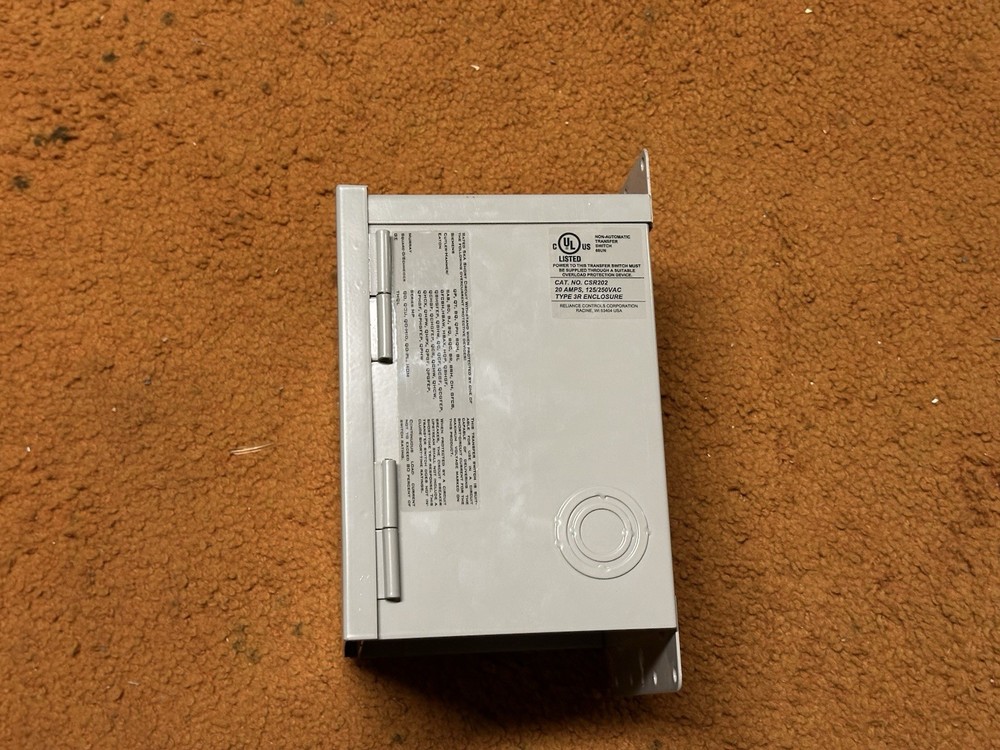 NEW Reliance Controls CSR202 Easy/Tran Transfer Switch S9