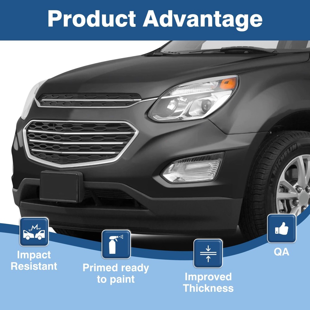 Front Bumper Cover Upper for 2016-2017 Equinox Primer Replace GM1014120