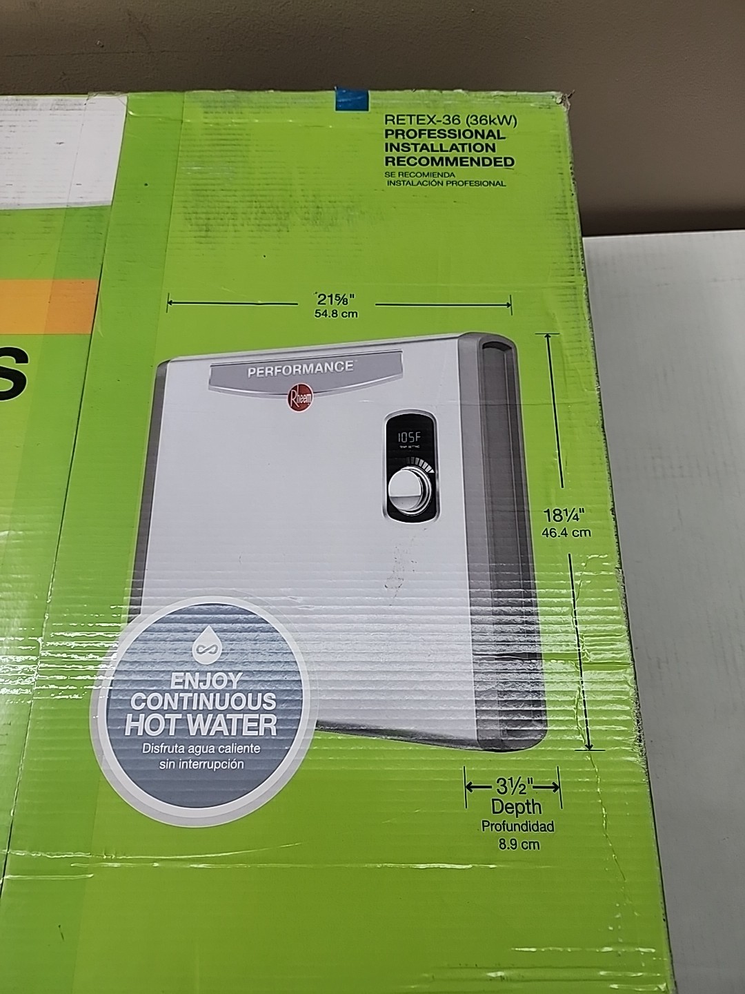 Rheem Performance 36 kW 240V Self-Modulating Electric Tankless Water Heater