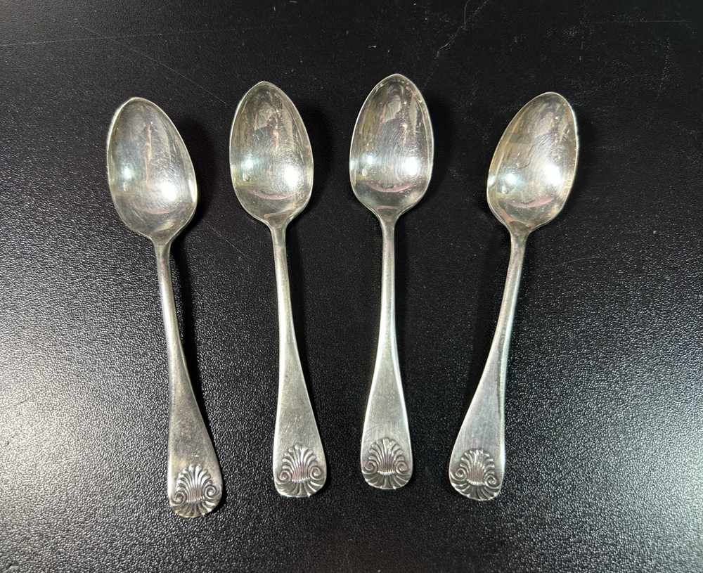 Vintage Crown Silver Co - Silver Plate Demitasse Spoons, Set of 4, 4.25 in