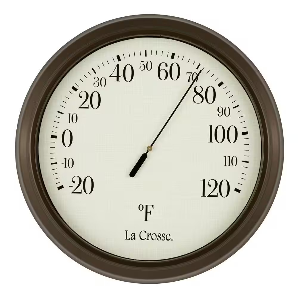 8 in. Round Dial Analog Thermometer