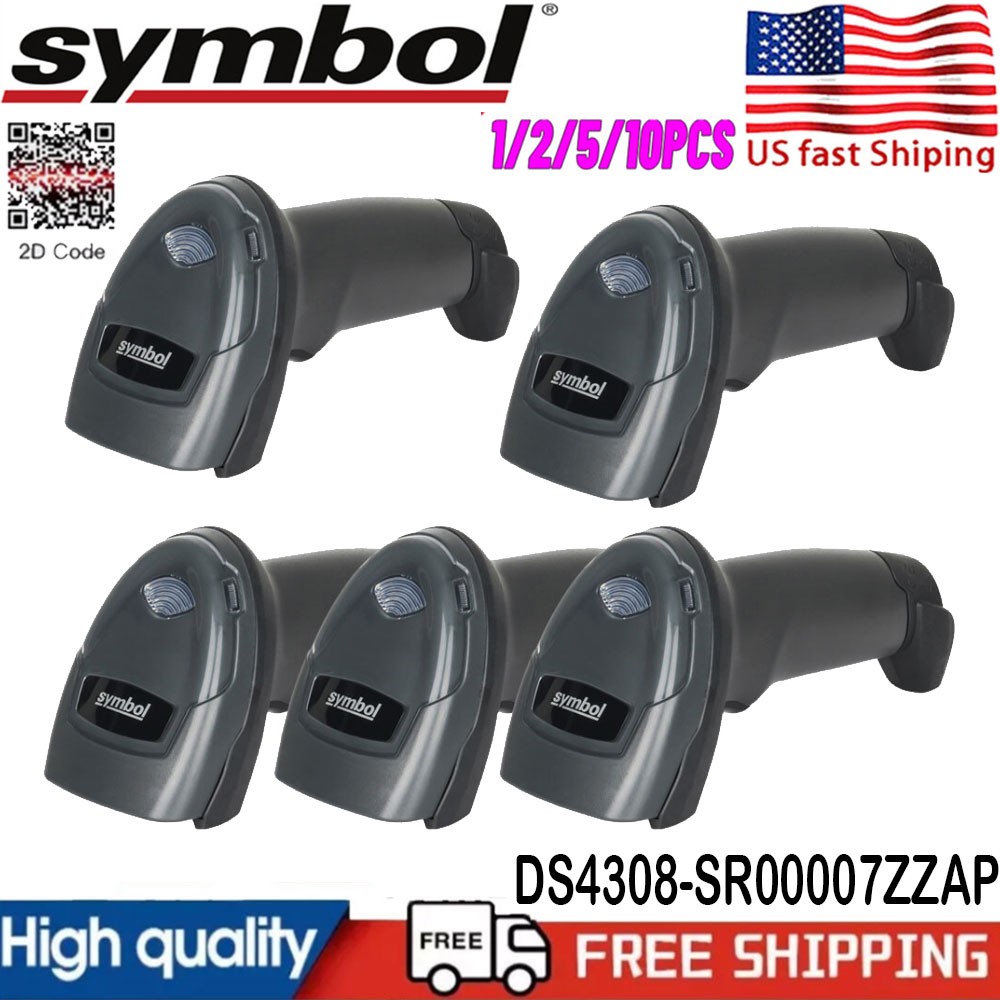 Zebra Symbol DS4308-SR 1D/2D Digital Handheld Barcode Scanner w/ USB Cable kit