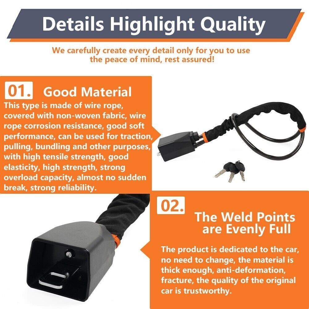 Steering Wheel Lock Anti-Theft Security System Car Truck SUV Auto Lock Universal