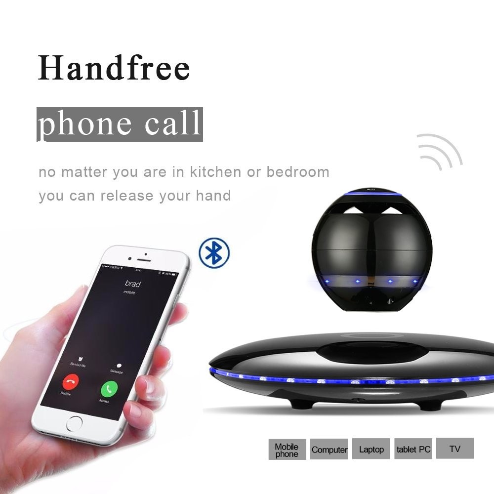 Infinity Orb Magnetic Levitating Speaker Bluetooth 4.0 LED Flash Black