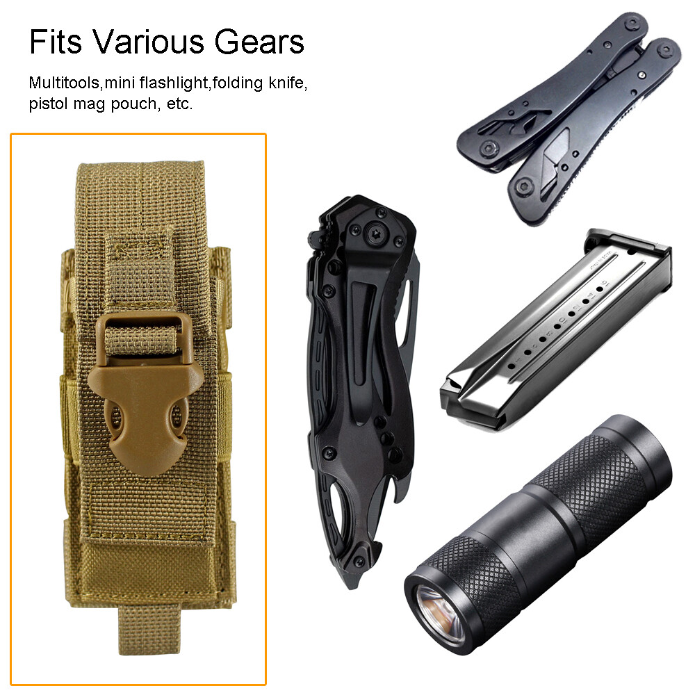 US Tactical Tools Pouch Sheath Holster Utility Tool Organizer Flashlight Holder