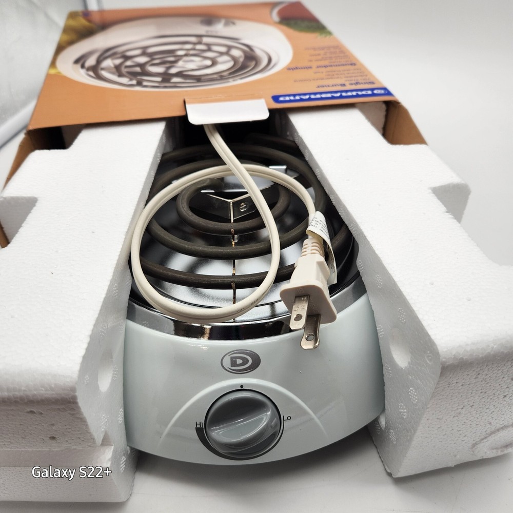 Single Burner Hot Plate DURABRAND BR-0130 Adjustable Temperature New