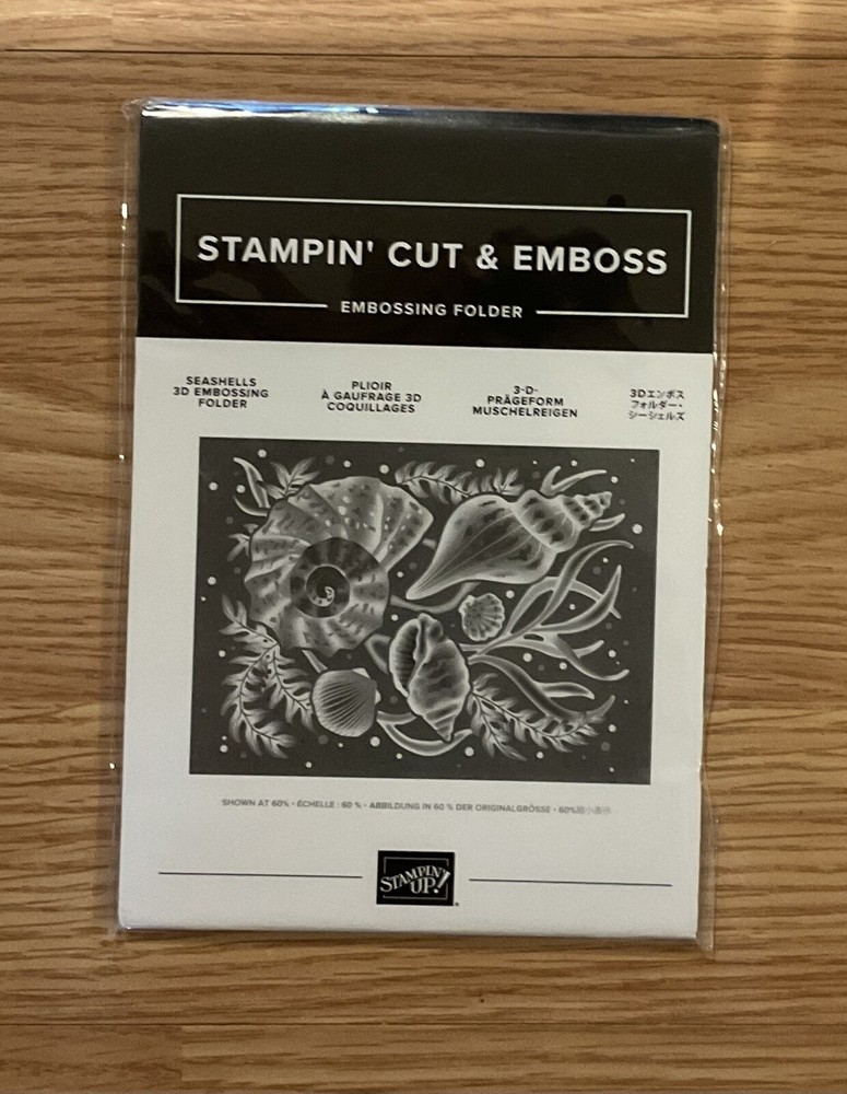STAMPIN’ Up! Seashells 3D Embossing Folder ~ RETIRED & RARE  ~ NEW ~