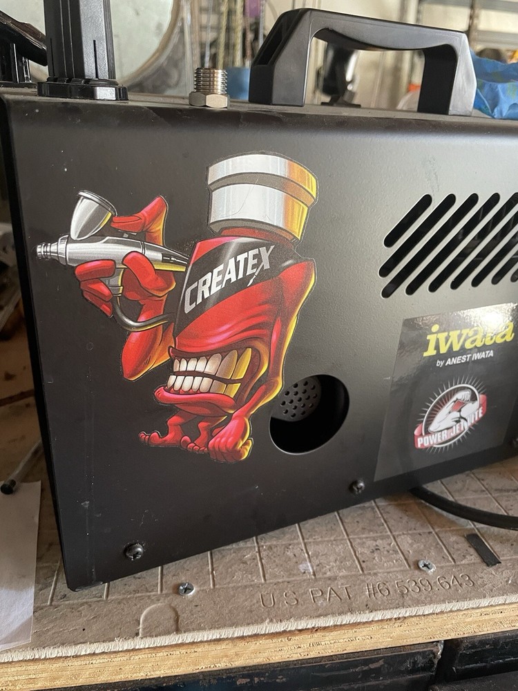 Createx airbrush compressor Decal. Createx Decal Aprox 4.6” X 5.5”