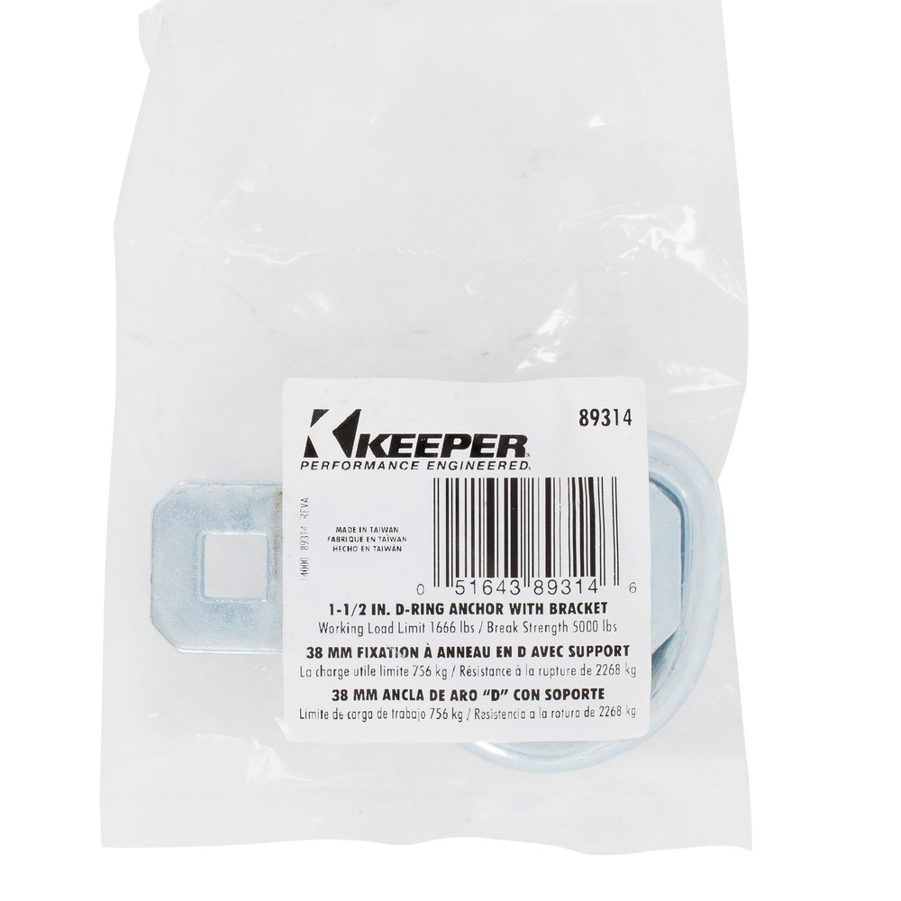 Keeper 89314 1 1 2 D Ring With Bracket