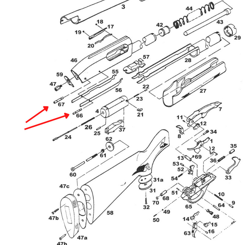 REMINGTON 870 / 1100 / 1187 TRIGGER PIN SET CHROMOLY ALLOY STEEL MADE IN THE USA