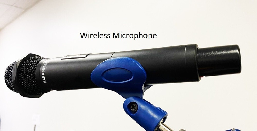 2 Pack Blue Wired and Wireless Microphone Clip Holder