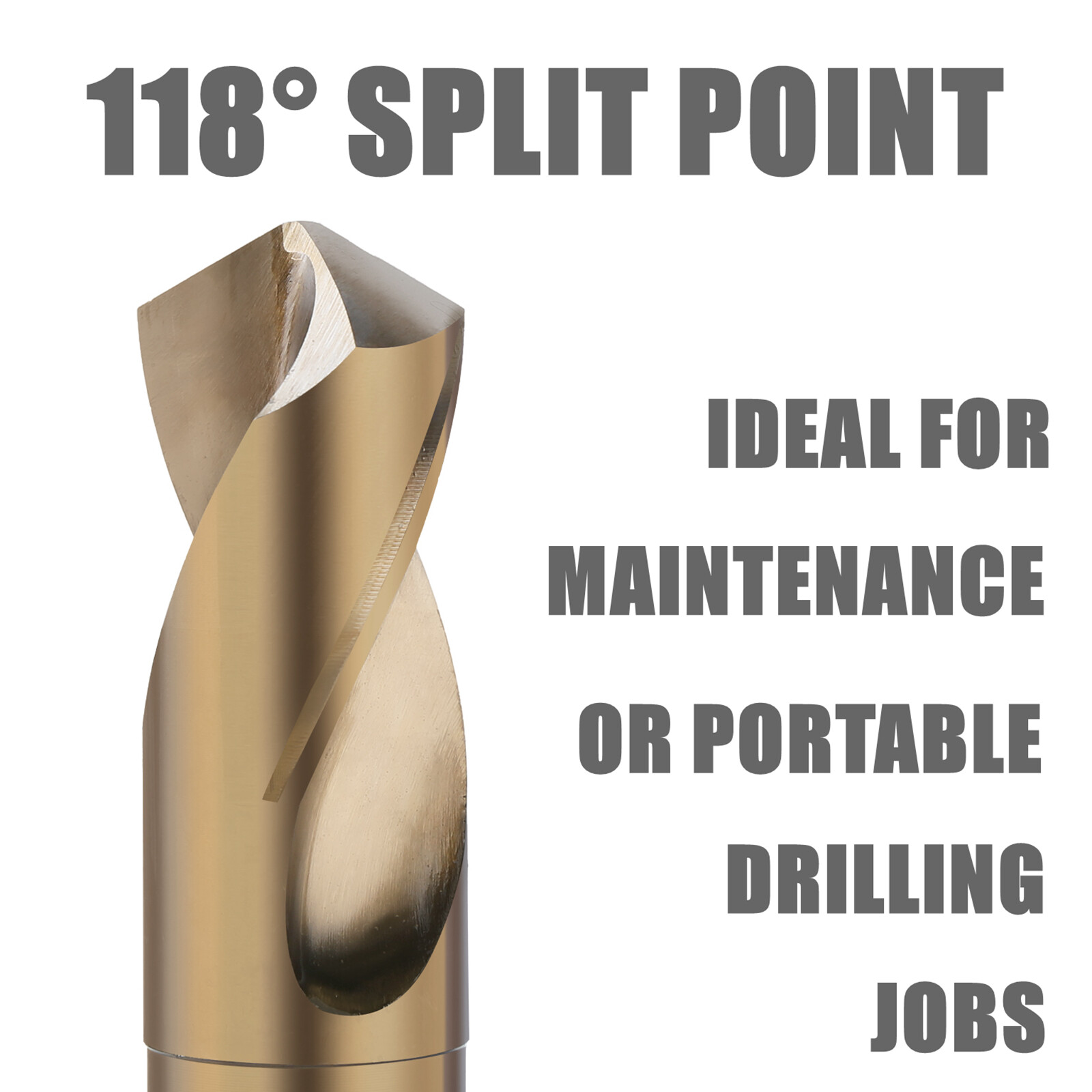 Vearter 1/2"~1-1/2" Twist Drill Bit HSS Jobber Drill Bit for Steel Wood