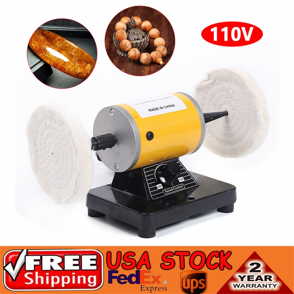 Pro Jewelry Bench Polisher Bench Lathe Polishing Buffing Machine Buffer Grinder