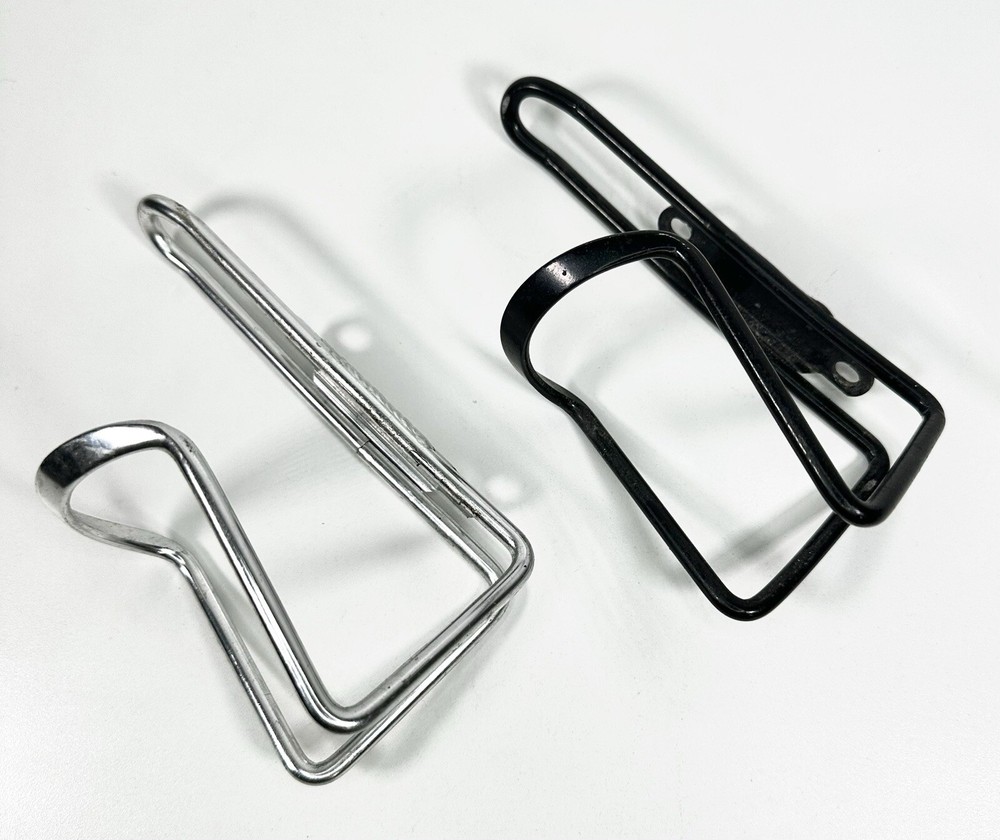 Sliver And Black Bottle Cage Pair