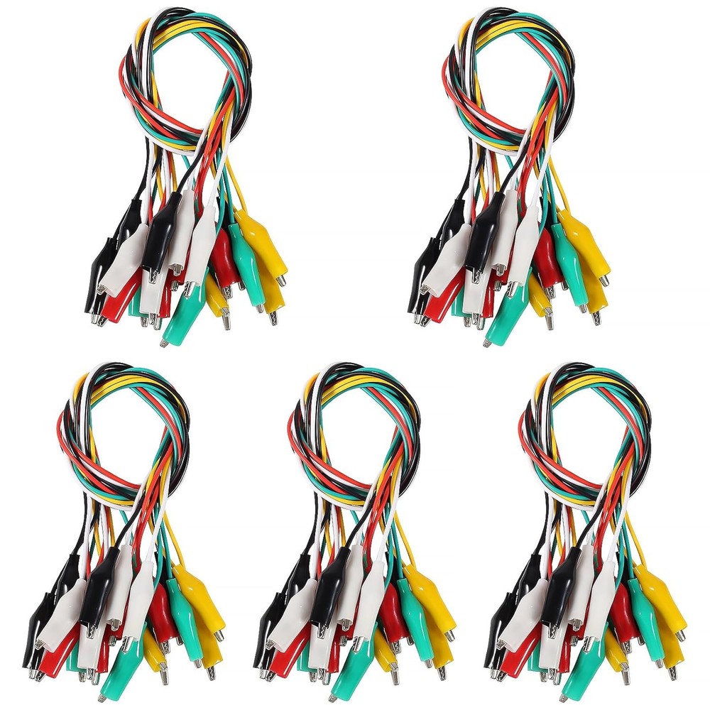 50PCS Alligator Clips Electrical Test Leads Dual Ended Crocodile Alligator...