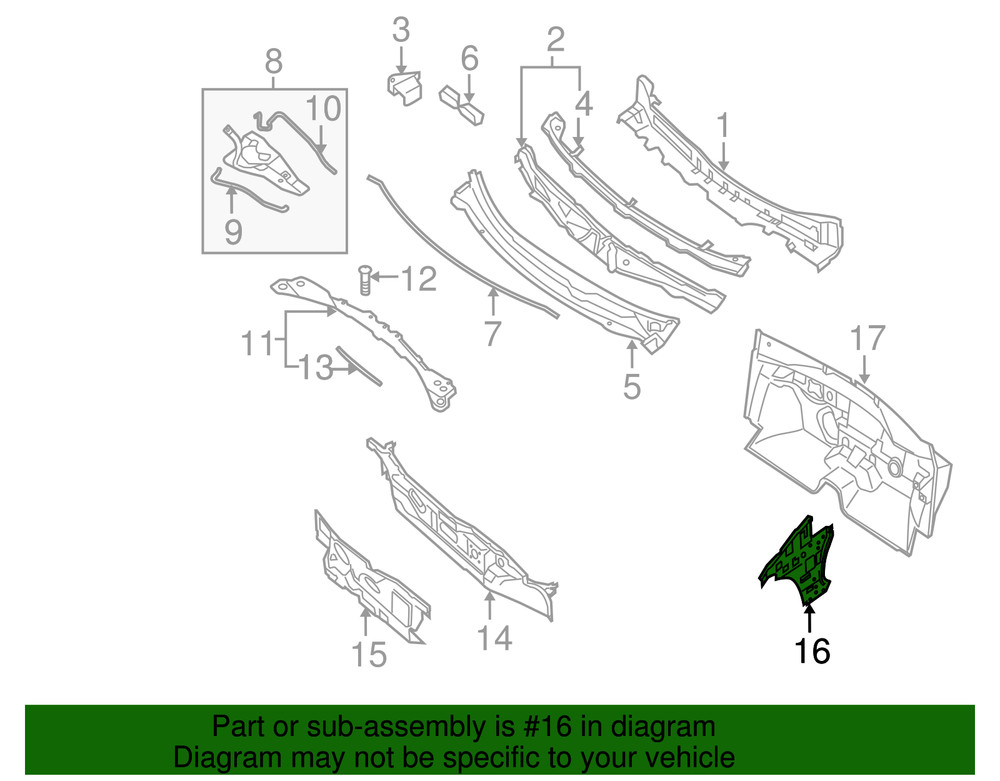Genuine Nissan Side Panel F7600-9DDAA
