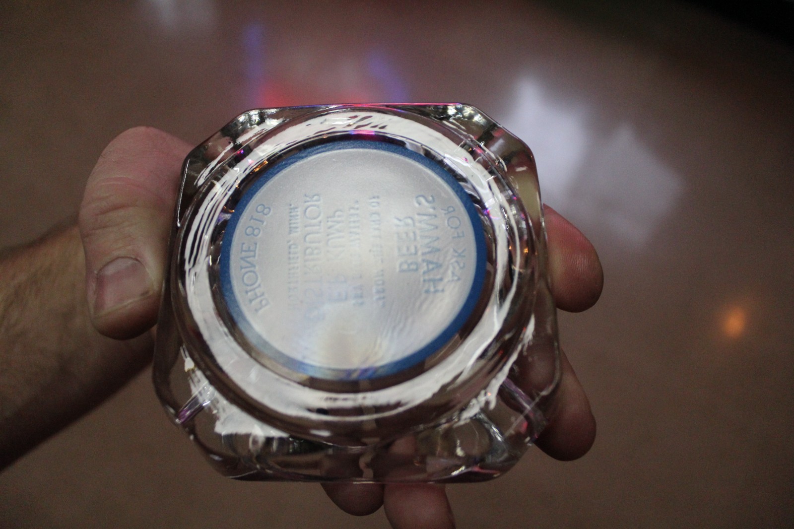 SCARCE 1950s HAMM'S BEER GLASS BAR ASHTRAY KUMP DRINK NORTHFIELD MINNESOTA BREW