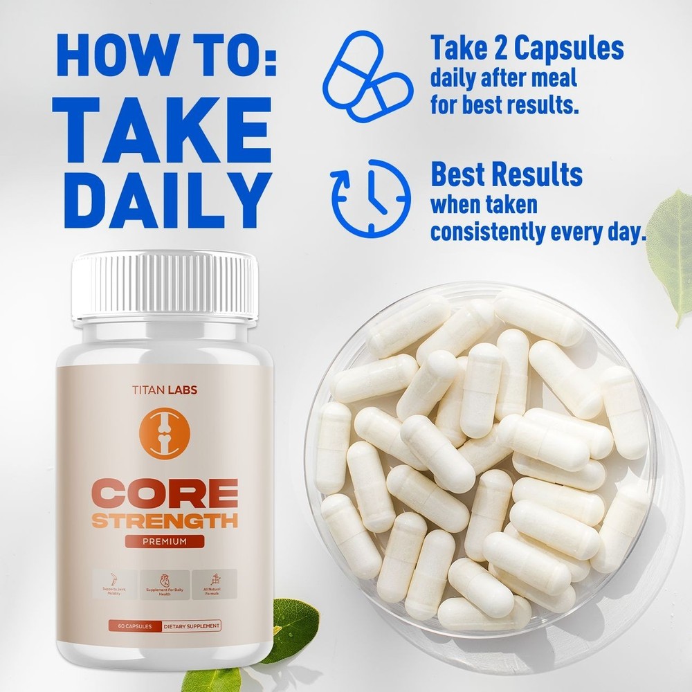 (3 Pack) Core Strength Joint Support Advanced Formula CoreStrength 180 Capsules