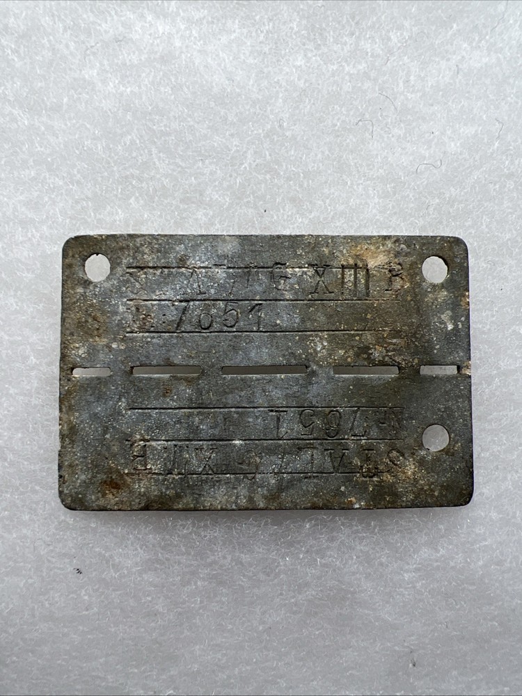 WW2 German Stalag Prisoner Of War POW Tag US (CC739