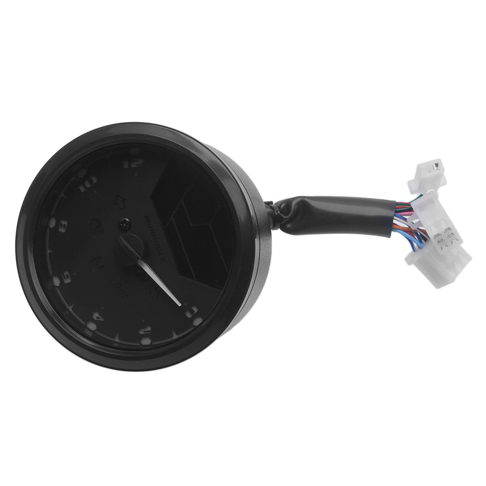 Black LCD Digital Waterproof Motorcycle Gauge Speedometer Tachometer Odometer