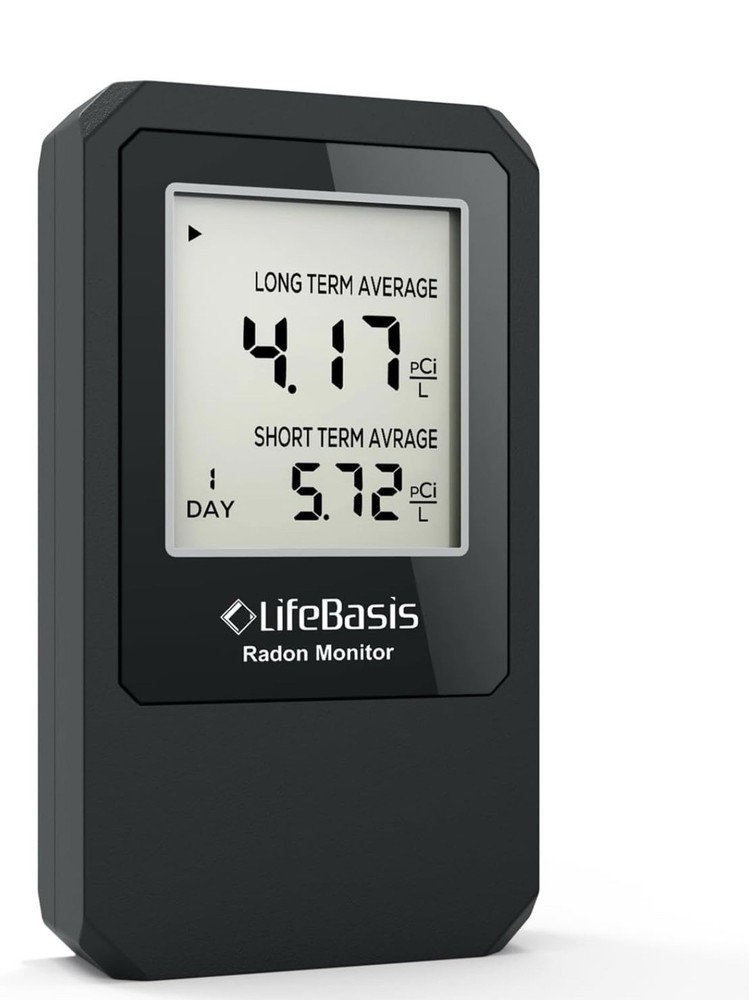 Lifebasis portable home Radon detector battery powered