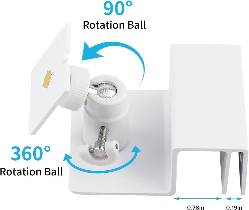 360-Degree Adjustable Mount Bracket for Ring Solar Panels - Weatherproof Design