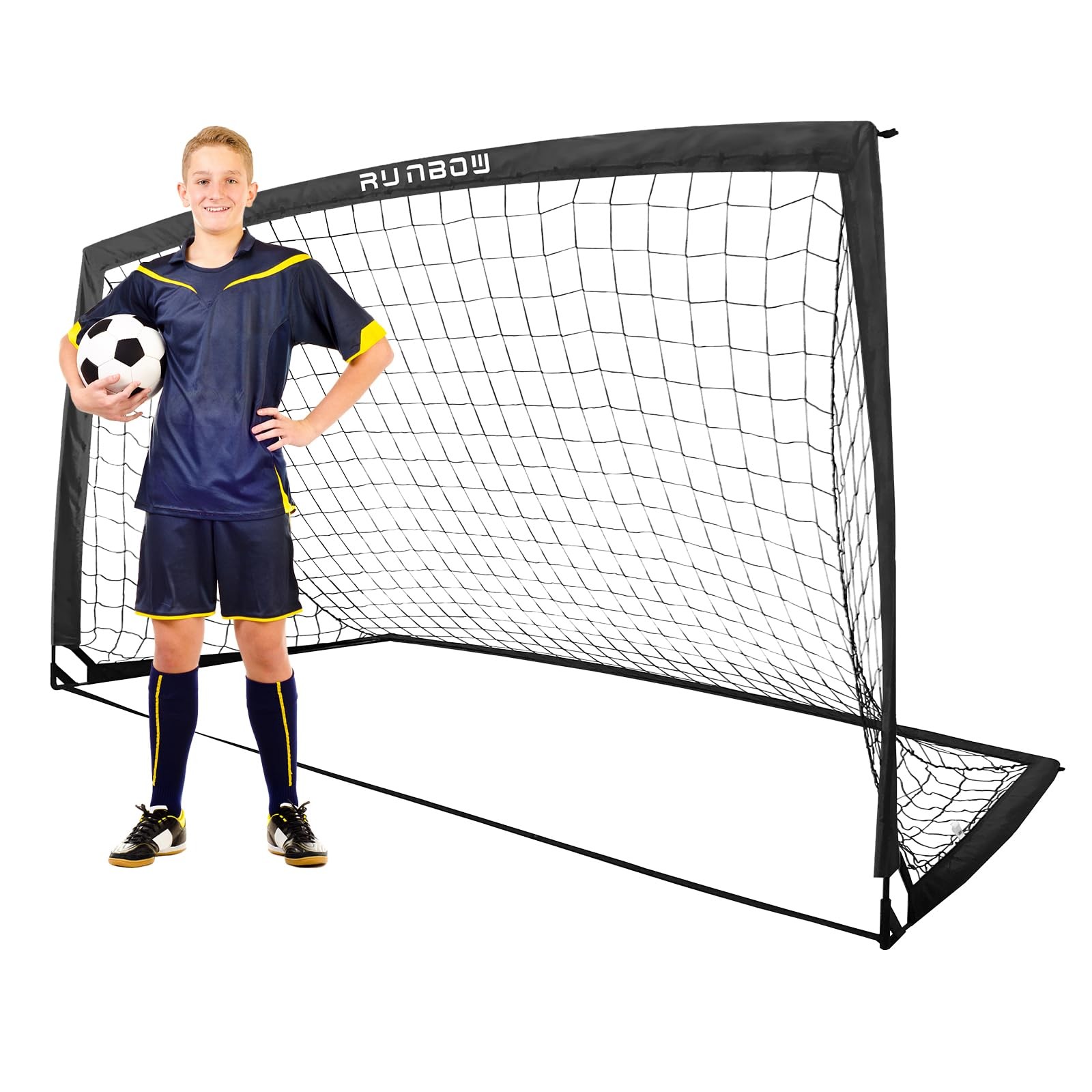 9x5 ft Portable Kids Soccer Goal for Backyard Adult Junior Large Practice Soc...