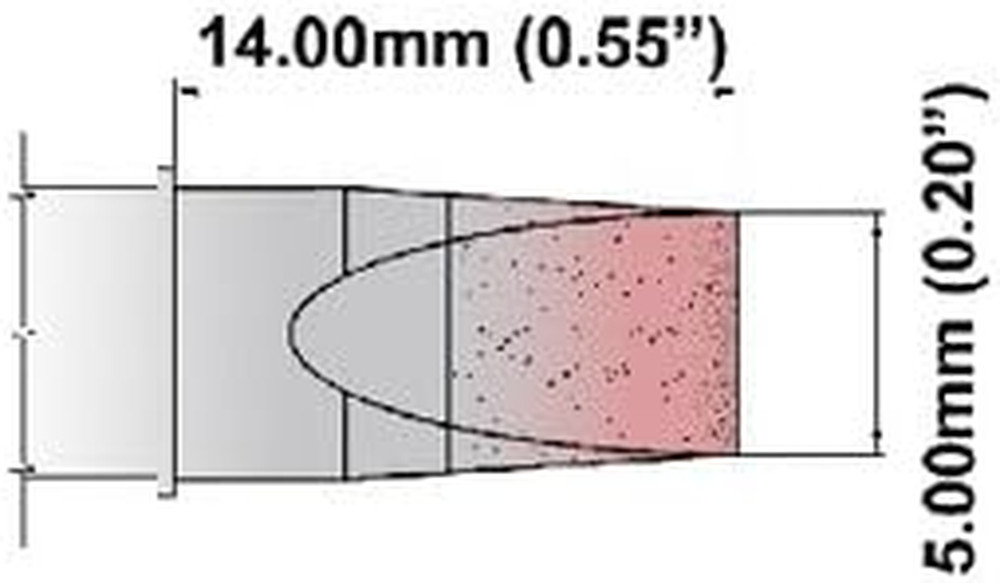 S75CH050 Chisel Extra Large 5.0Mm (0.20In) Interchangeable for Metcal SSC-717A