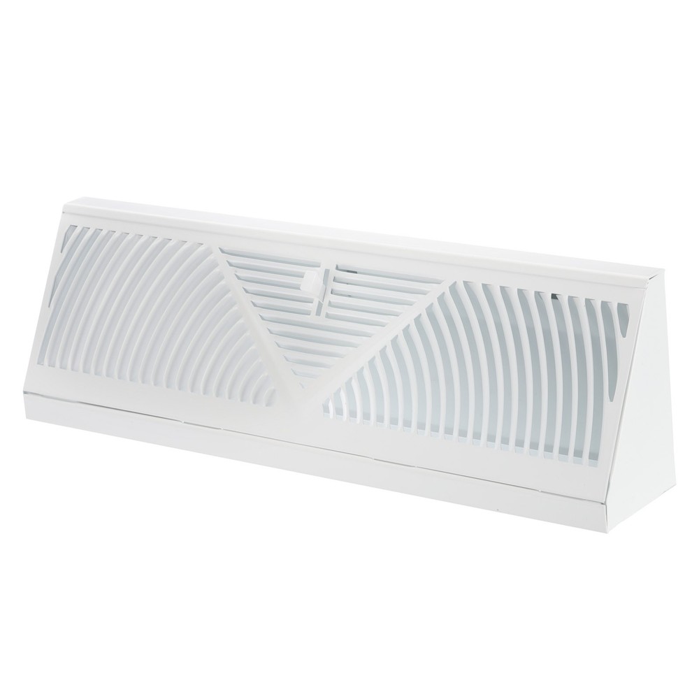 Skirting Board Register, 15 Inch Grid for White Floor Diffuser