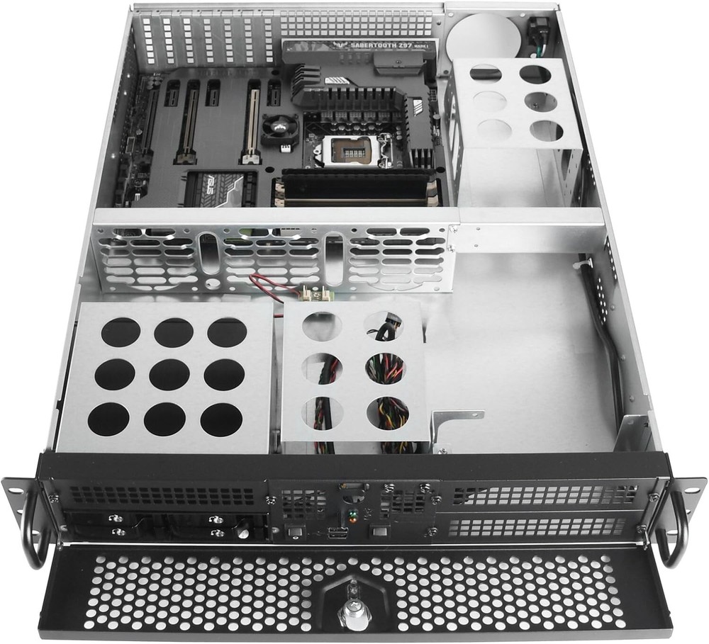 SilverStone Technology 2U ATX Rackmount Server Case with Dual 5.25" Bays (RM201B