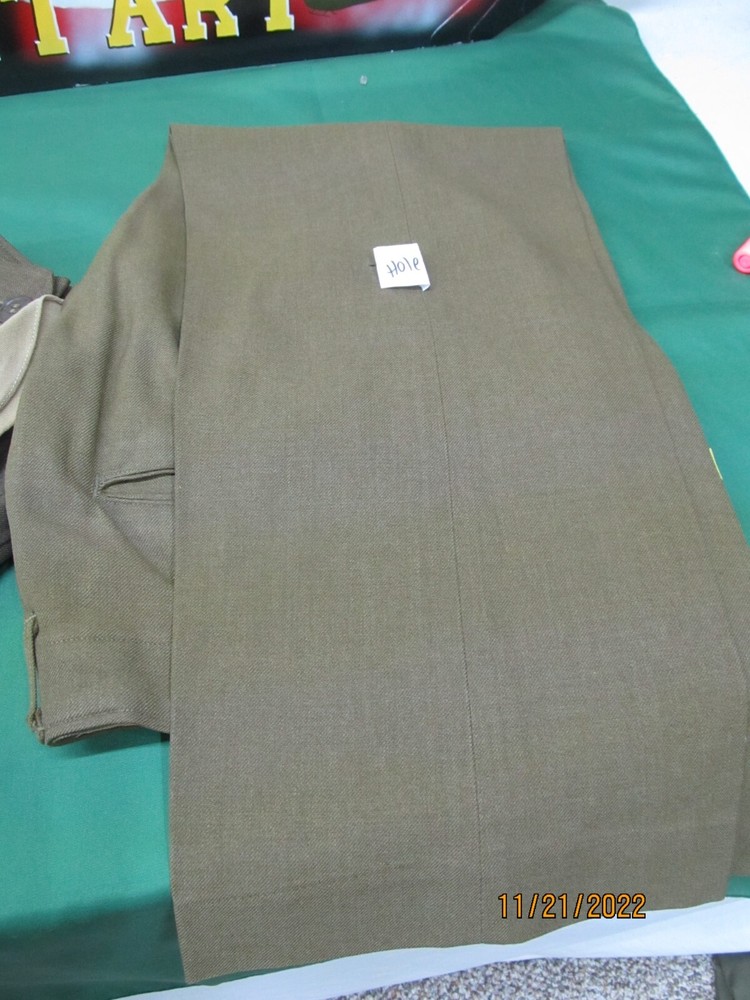 WWII 3Rd Army & Army Service Forces Ike Jacket, Pants, Hat & Tie