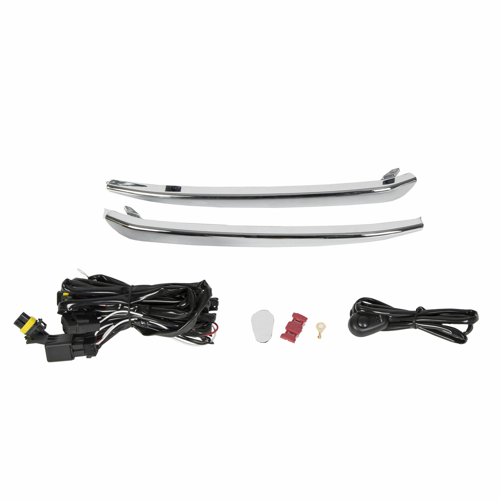 For 2015-2020 Chevy Suburban/Tahoe Fog Lights Lamps w/Chrome Trim+Switch+Bulbs