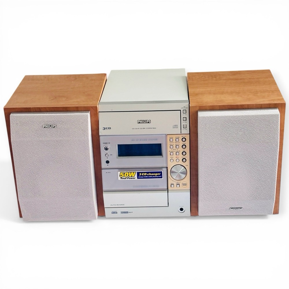 Philips MC-50/37 Micro Hifi System - Radio & Cassette Work - W/ Remote - READ