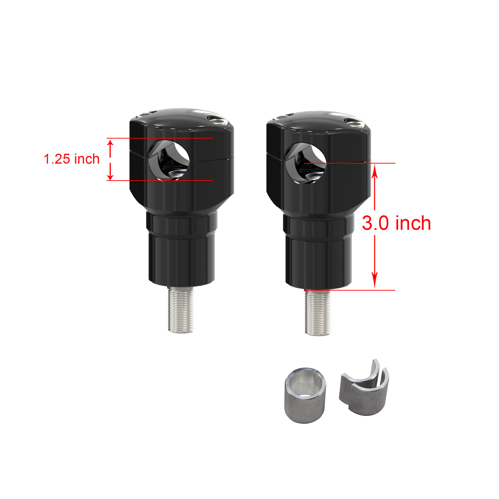 3.0” Black Handlebar Risers for Harley 1997-later Heritage Springer FXSTS FLSTSB