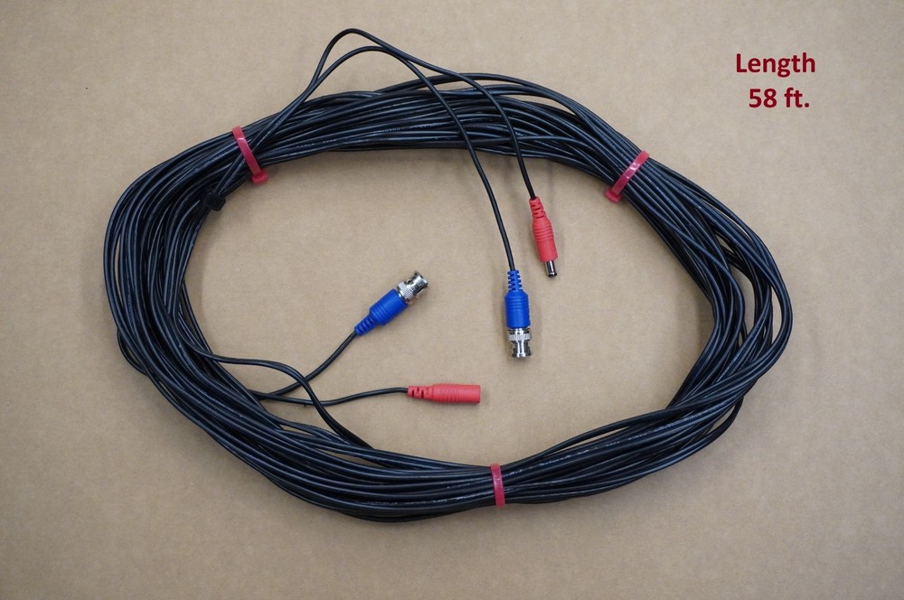 CCTV  and Security Camera Cable - power & signal - 58 ft. length