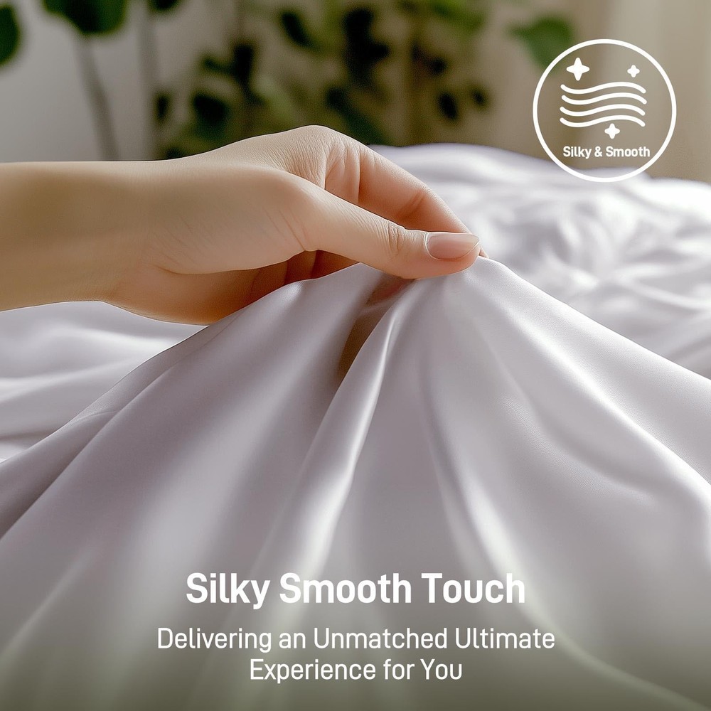 Viscose Derived from , Soft Cooling Bedding with Silky Smooth Finish,16" Deep...