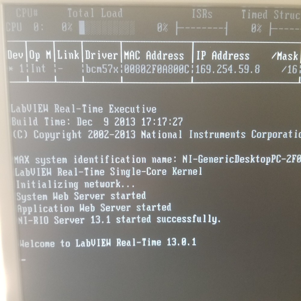 National Instruments PXI-8196 CPU HDD RAM WORKING Labview Runtime Engine from US