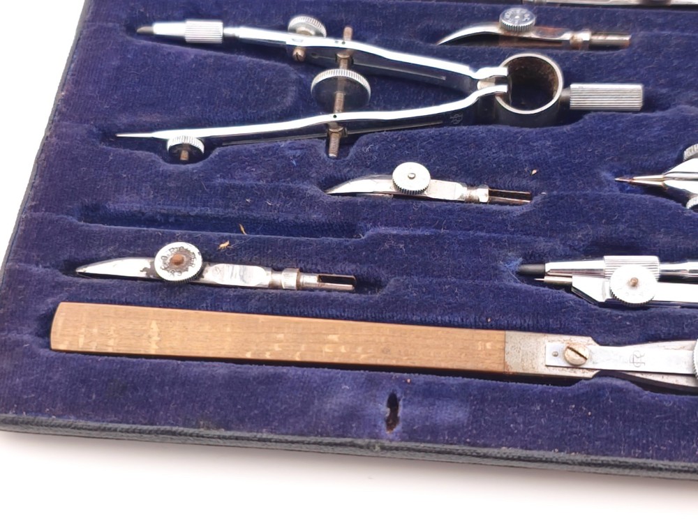 *READ* Vintage PRECISION Pracision E. O RICHTER Drafting Drawing Engineering Set