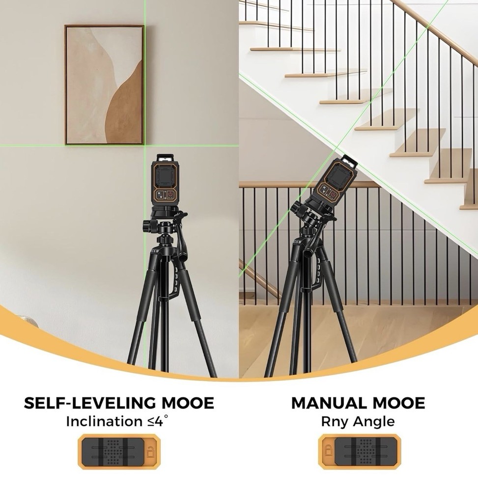 2D Green Cross Line Laser Leveler 360 Self Leveling