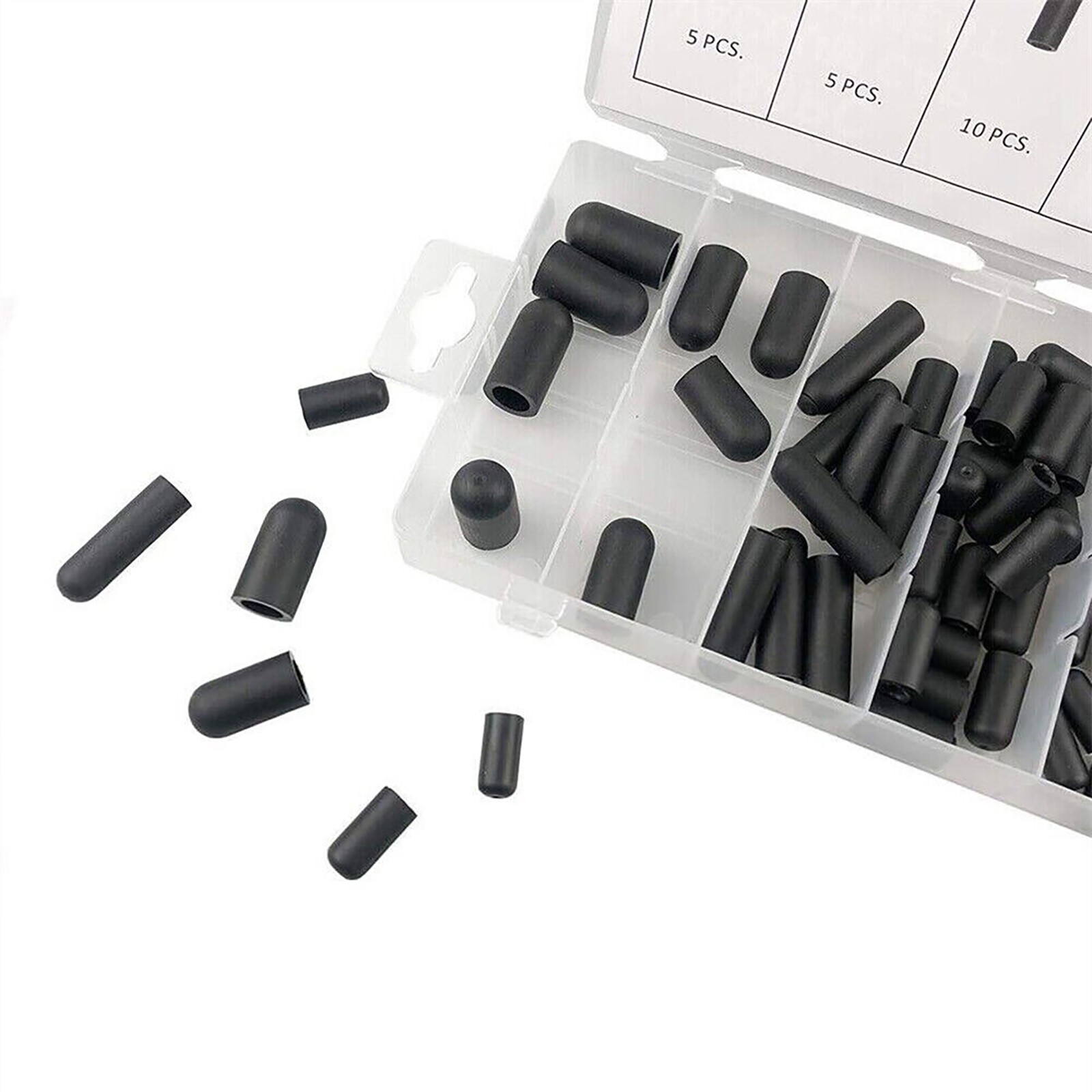 80pcs Silicone Hose Cap Vacuum Cap Block Off Assortment Kit For Manifold