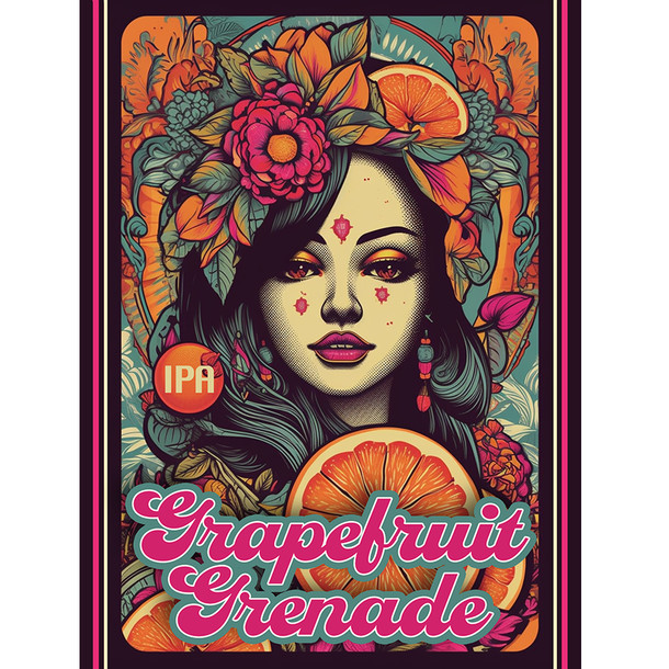 Label Peelers Grapefruit Grenade IPA Beer Kit - Extract
