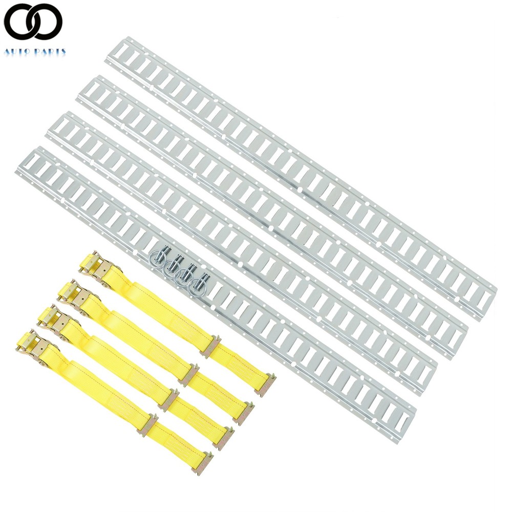 For Vans Trailers Cargo Trailer 12 Pack 5' E Track Tie Down Rail Kit Galvanized
